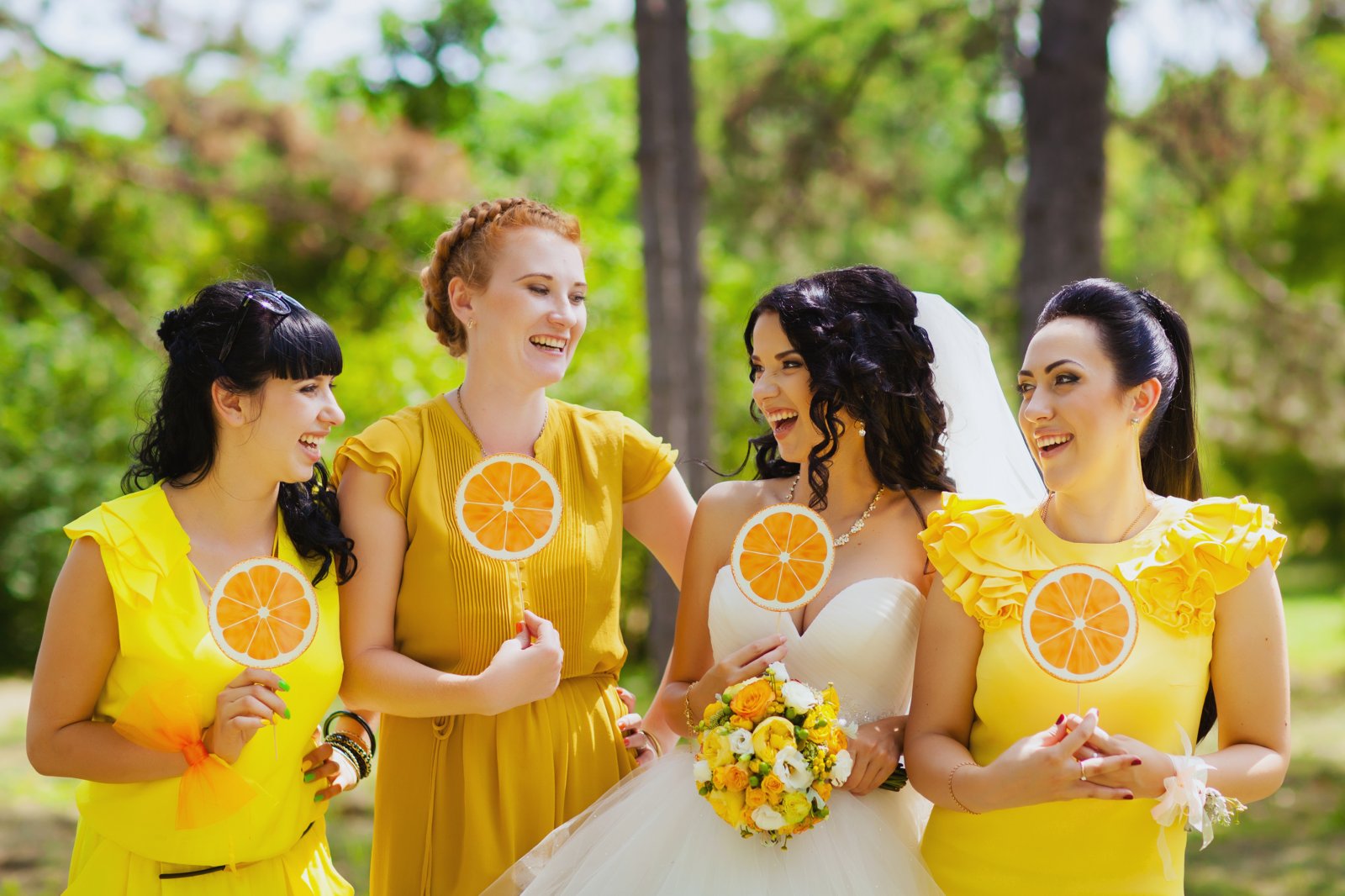 желтая свадьба фото